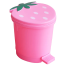 TOGHPUW Table Waste Bin with Lid – Cute Cartoon Small Garbage Bin and Storage Box for Office Desk, Work Table and Kids Room (Pink) image