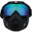 Tactical Face Goggles For Motorcycle Riding Detachable Two Part Open Face Universal 1 Pcs image