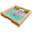 Tea Time with Floral Wooden Tea Tray - Crafted from pinewood plywood and laminated for a durable and stylish serving accessory. image