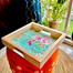 Tea Time with Floral Wooden Tea Tray - Crafted from pinewood plywood and laminated for a durable and stylish serving accessory. image