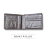 The Men's Code Chocolate Color Pati Design Short Leather Wallet For Men - MWD001 image