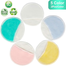 Three Layer Waterproof Ultra-fine Bamboo Fiber Breast Pads, Makeup Removal Pads, Washable Bra Anti-milk Pads Postpartum Mother Supplies - 2 pcs image