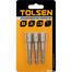 Tolsen 3 Pcs Magnetic Nut Socket Set Tek Screw Bits image