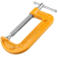Tolsen G-Clamp / C Clamp 100 mm 4 Inch Zinc plated thread bar image
