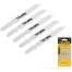 Tolsen T118A Jigsaw Blades Set 75mm 21tpi Wood Industrial 5pcs image