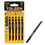 Tolsen T144D Jigsaw Blades Set 100mm 6tpi Wood Industrial 5pcs image
