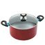 Topper Non Stick Glamour Casserole with Lid Red- 22 cm image