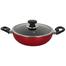 Topper Nonstick Karai With Lid Red 26cm image
