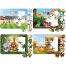 Town Store Mixed Series 1 - 24 Pcs Jigsaw Puzzles Duplex Paper Board for Kids Educational Brain Teaser Boards Toys (4 Packs) image