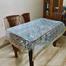 Transparent And Designed Table Cloth for 6 Seater Dinning Table image