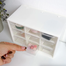 Transparent Storage Box Clear 6-compartment Desktop Storage Box for Cosmetics Stationery Jewelry Organize with Ease Multi-functional Storage Box image