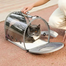 Transparent Pet Carrier Shoulder Bag For Small Dogs And Cats Breathable Handbag image