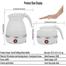 Travel Collapsible Or Foldable Electric Kettle – White Color image