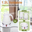 Travelling Folding Kettle Electric Silicone Foldable Water Kettles Compression Leak Proof Portable Mini Kettle image
