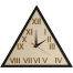 Triangular Wooden Wall Clock – A Unique Touch of Elegance image