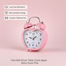 Twin Bell Alarm Table Clock Apple Retro Gonti Pink image