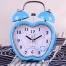Twin Bell Alarm Table Clock Apple Retro Gonti Blue image