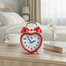 Twin Bell Alarm Table Clock Love Retro Gonti Red image