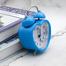 Twin Bell Alarm Table Clock Love Retro Gonti Blue image