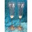 Two Bell Shaped Stemed Champaign Glasses image