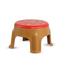 Two Color President Stool Sandal Wood And Red image