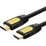 UGREEN 10130 HDMI Round Cable 3m (Yellow/Black) HD101 image