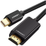 UGREEN 10455 Mini DP Male to HDMI Cable 4K 3m (Black) MD101 image