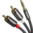 UGREEN 10590 3.5mm Male to 2RCA Male Cable 3m (Black) AV116 image