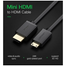 UGREEN 11167 Mini HDMI to HDMI Cable 1.5m (Black) HD108 image