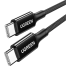 UGREEN 15275 USB-C to USB-C Silicone Fast Charging Cable Black 1m US557 image