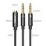 UGREEN 20898 3.5mm Female to 2 Male Audio Cable ABS Case (Black) AV140 image