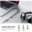 UGREEN 20899 3.5mm Female to 2 Male Audio Cable Aluminum Case (Black) AV140 image