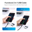 UGREEN 30875 USB-A to Micro USB Plus USB Type-C Cable 1m (Black) US177 image
