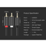 UGREEN 3.5mm Male to 2 RCA Male Audio Cable 2m (Gray) AV102 image