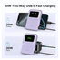 UGREEN 45328 10000mAh 20W Uno Magnetic Wireless Power Bank Purple PB572 image