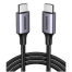 UGREEN 50150 USB 2.0 C M/M Round Cable Nickel Plating Aluminum Shell 1m (Gray Black) US261 image