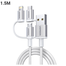 UGREEN 50203 3-in-1 USB2.0-A Multifunction Cable With Braid 1.5m (Silver White) US186 image