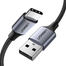 UGREEN 60128 USB-A 2.0 to USB-C Cable Nickel Plating Aluminum Braid 2m (Black) US288 image