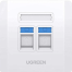 UGREEN 80182 Dual Port Wall Plate 1 Pcs/Bag NW144 image