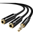 UGREEN( AV141) 30620 3.5mm male to 2 Female Audio Cable ABS Case Black image