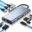 USB C HUB, USB C Adapter 11 in 4K HDMI, VGA, Type C PD, RJ45 Ethernet, SD/TF Card Reader, 3.5mm image