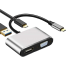 USB C Hub With Type C 4 In 1 USB Hub, Dual Screen Display, 4K HDMI/HDTV, VGA Adapter And USB 3.0 Charging - USB Hub Preview 1