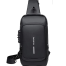 USB Charging Anti-Theft Chest Bag Multifunction Crossbody with Password Lock for Men image