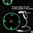 USB Clock Fan With Real Time Display, Mini Portable Flexible Cooling Fans With LED Light For Home Office image