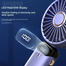 USB Handheld Mini Fan Foldable Portable Neck Hanging Fans 5 Speed USB Rechargeable Fan with Phone Stand and Display Screen Preview 5