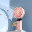 USB Handheld Mini Fan Foldable Portable Neck Hanging Fans 5 Speed USB Rechargeable Fan with Phone Stand and Display Screen image