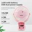 USB Rechargeable Mini Mute Clip Fan image