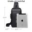 USB charging sport sling Anti-theft shoulder bag (Black shape) image