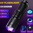 UV Flashlight 395nm Mini Metal LED Blacklight for Pet Stains, Money And Inspection Without Battery image