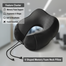 U Shaped Memory Foam Neck Pillows Soft Travel Pillow Massage Neck Pillow Sleeping Airplane Pillow Cervical Bedding - Neck Pillow (Black). image